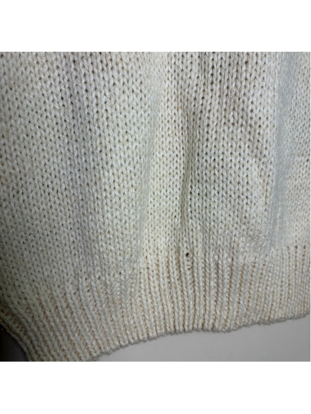 Vintage Licorice Hand-Knit Checkered Sweater Vest Large Ramie Blend Pastel Sage - Picture 4 of 9
